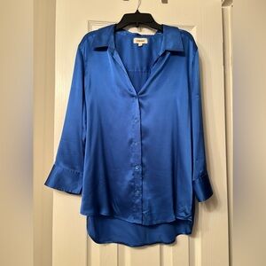 L’Agence Dani silk blouse cobalt large